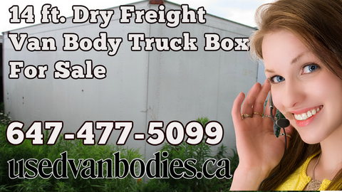 14 ft. Aluminum van body truck box, 14ft. Dry Freight Truck Box For Sale Toronto Ontario.