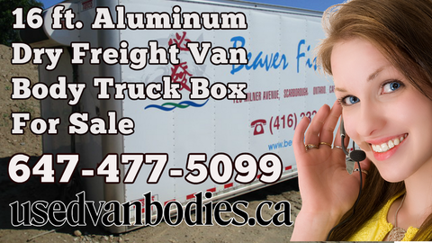 16 Ft. Aluminum Dry Freight Van Body Truck Box For Sale Toronto Ontario.