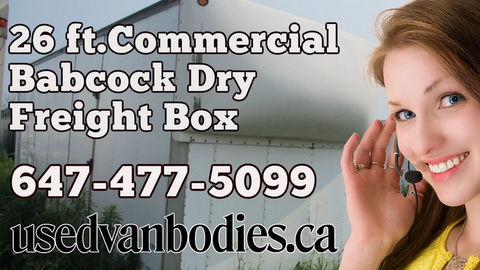 Commercial Babcock 26 Ft. Dry Freight Truck Body Van Box for sale Toronto Ontario