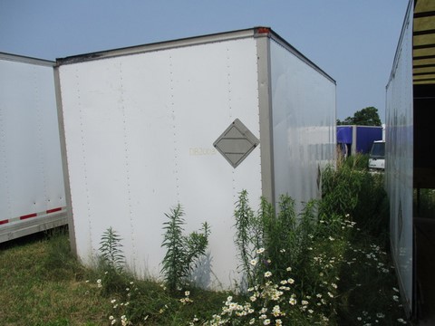 Dominion, used 20ft. Dominion dry freight van / truck box with single piston lift gate, for sale Toronto Ontario.
