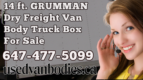 GRUMMAN 14 Ft. Dry Freight Truck Body Van Box For Sale Toronto Ontario.