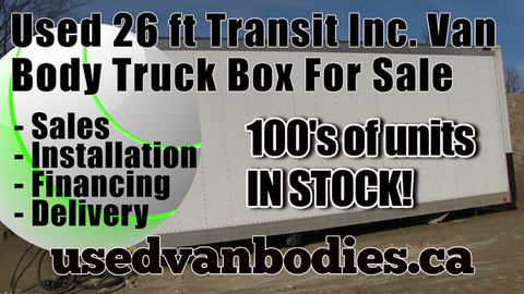 Transit Inc. 26 ft aluminum truck body, van box, Oshawa Ontario