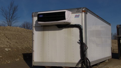 http://www.usedvanbodies.ca - Used 24 ft. aluminum Durabody insulated truck box, body with reefer for sale Toronto Ontario -3