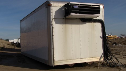 http://www.usedvanbodies.ca - Used 24 ft. aluminum Durabody insulated truck box, body with reefer for sale Toronto Ontario -4